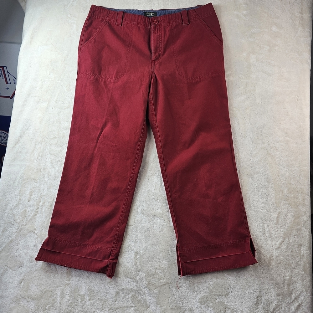 Eddie Bauer Women's 12 Red Chinos Vashon Fit